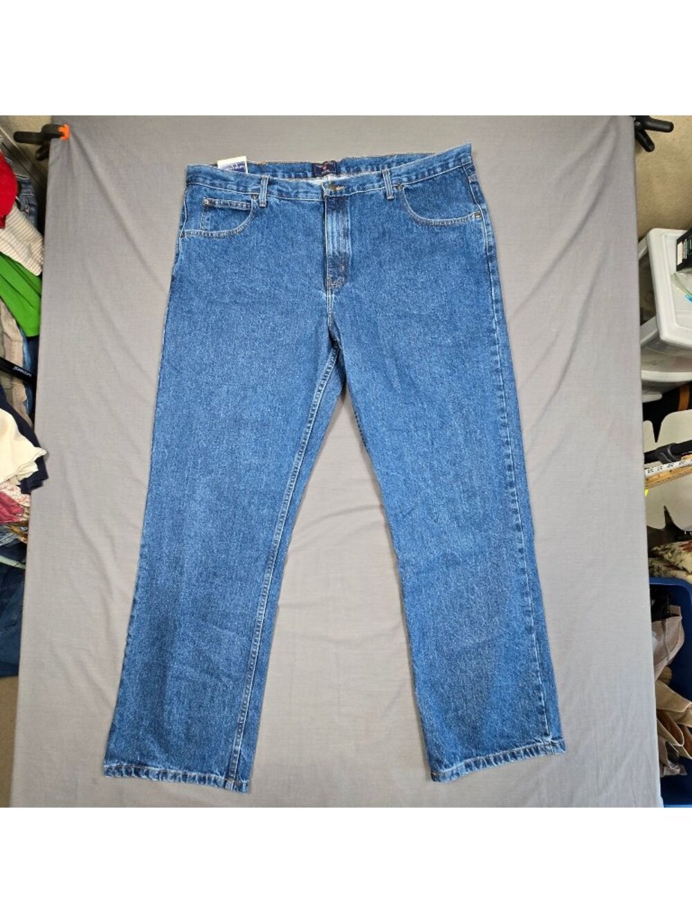 Saddlebred Big & Tall Mens Jeans Size 44x34 Classic Cowboy Denim Straight Leg